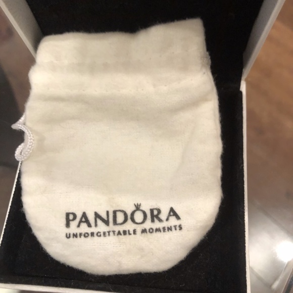 PANDORA 6" STERLING SILVER MULTI CHAIN BRACELET WITH GEO ROCK STUD CLIP CHARM - Picture 2 of 2